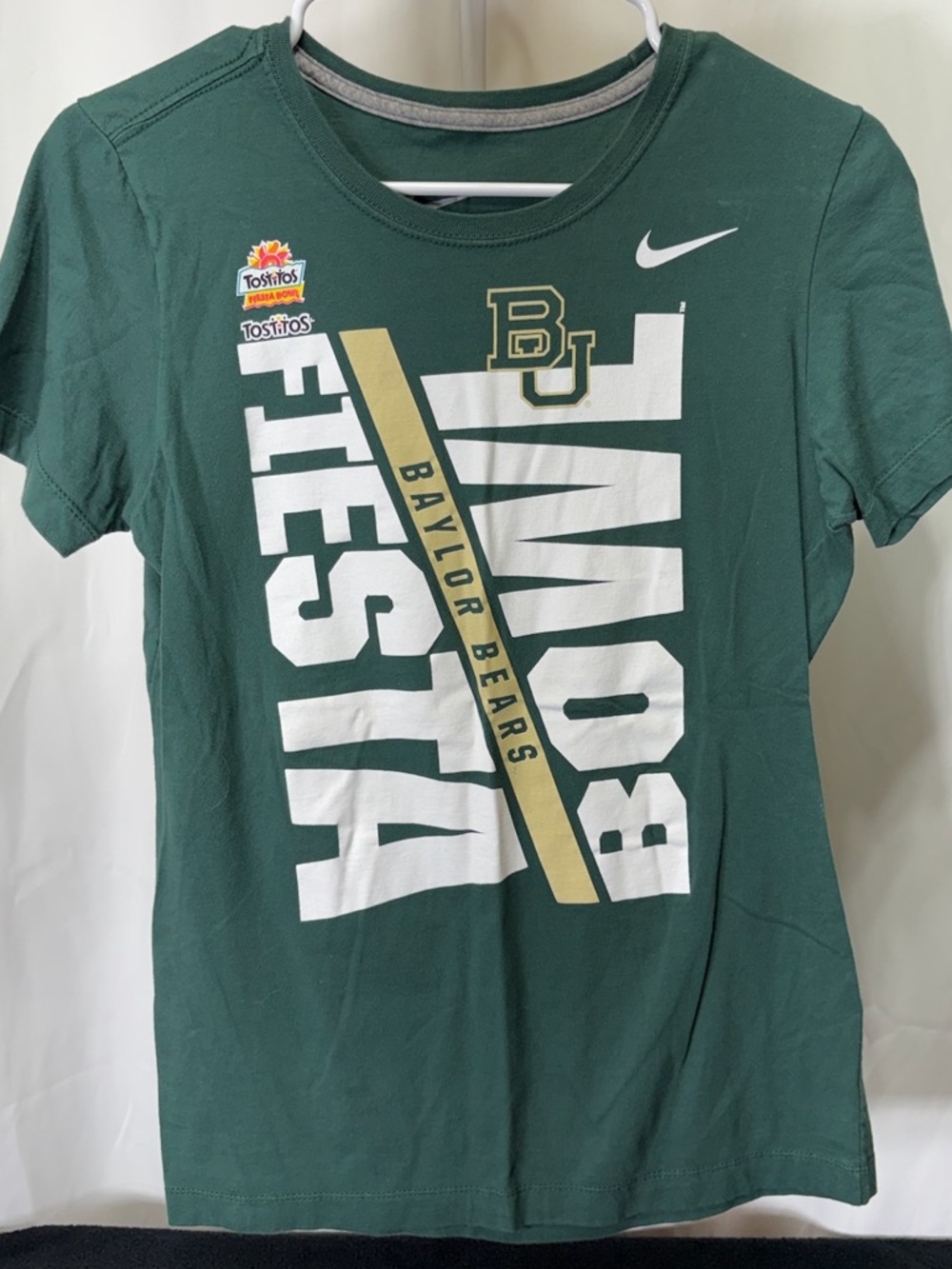 Nike Baylor Bears Green Short Sleeve Tee with White & Gold Graphic 2528